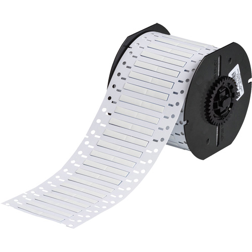 &eacute;tiquettes de fils et de c&acirc;bles thermor&eacute;tractables PermaSleeve, Polyol&eacute;fine, 1" lo x 0,235" h, Blanc Rock Safety Industrial Ltd