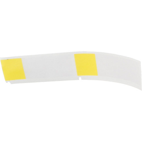 &eacute;tiquette enveloppantes en vinyle autoplastifi&eacute;es, Vinyle, Noir sur jaune/Transparent, Largeur de 1" Rock Safety Industrial Ltd