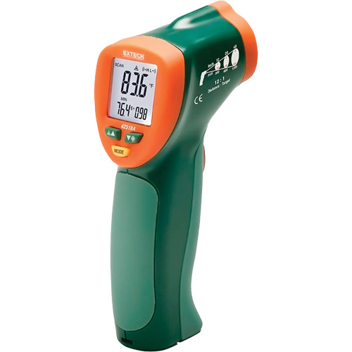Mini thermom&egrave;tre &agrave; infrarouge &agrave; large gamme, Sans contact, Num&eacute;rique, -25-1200°F (-50-650°C) Rock Safety Industrial Ltd