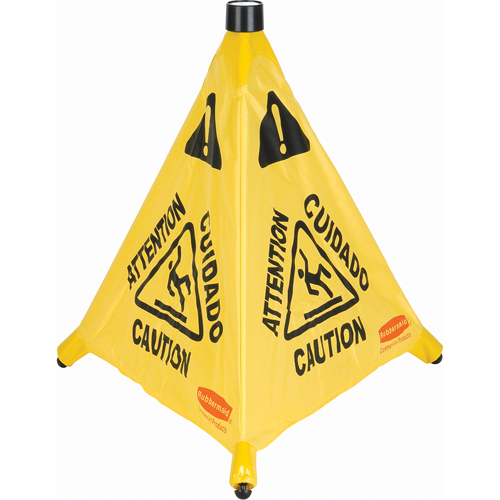 C&ocirc;nes de s&eacute;curit&eacute; &agrave; ouverture automatique, Trilingue avec pictogram Rock Safety Industrial Ltd