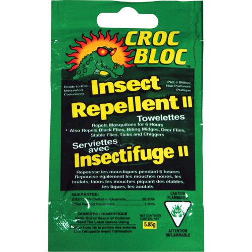 6-hr Insect Repellent , 30% DEET, Towelette, 5.58 g Rock Safety Industrial Ltd