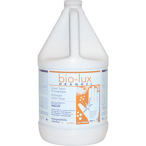 Savon liquide antimicrobien Orangel Bio-Lux , Liquide, 4 L, Parfum&eacute; Rock Safety Industrial Ltd