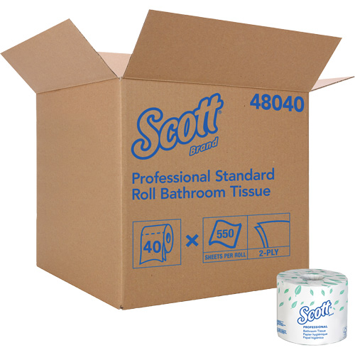 Scott&reg; Bathroom Tissue, 2 Ply, 550 Sheets/Roll, White Rock Safety Industrial Ltd
