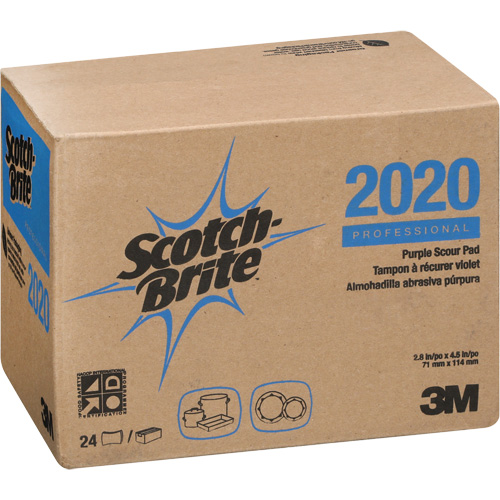 Scotch-Brite Purple Scour Pad, 4-1/2" L x 2-4/5" W Rock Safety Industrial Ltd