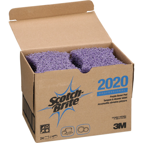 Scotch-Brite Purple Scour Pad, 4-1/2" L x 2-4/5" W Rock Safety Industrial Ltd