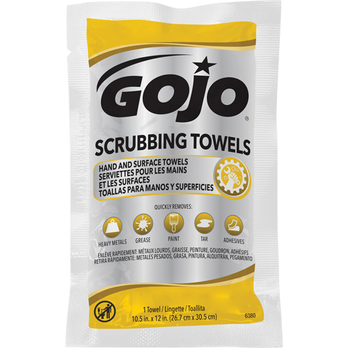 Scrubbing Towels, 80 Wipes, 12-1/4" x 10-1/2" Rock Safety Industrial Ltd