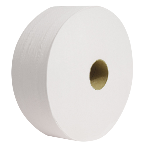 Pro Perform Toilet Paper, Jumbo Roll, 2 Ply, 1400' Length, White Rock Safety Industrial Ltd