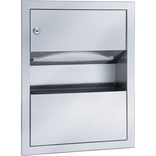 Combinaisons distributeurs d'essuie-mains & poubelle, Manuel, 14" la x 4" p x 28" h Rock Safety Industrial Ltd