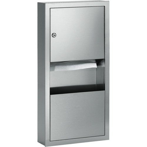 Combinaisons distributeurs d'essuie-mains & poubelle, Manuel, 14" la x 4" p x 28" h Rock Safety Industrial Ltd