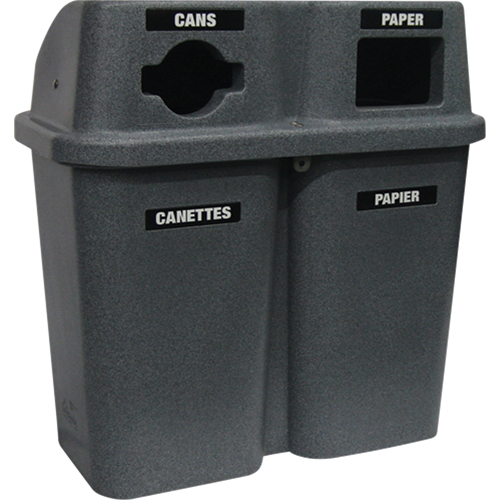 Recycling Containers Bullseye, Curbside, Plastic, 2 x 22 US gal. Rock Safety Industrial Ltd