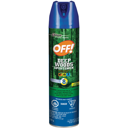 Insectifuge pour sportifs Off! R&eacute;gions sauvages, DEET &agrave; 30 %, A&eacute;rosol, 230 g Rock Safety Industrial Ltd