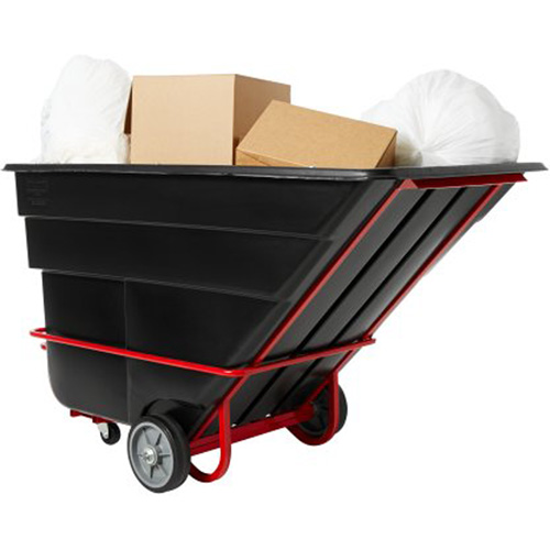 Tilt Truck, Black Recycled Plastic, 1/2 cu.yd., 1400 lbs. Load Capacity Rock Safety Industrial Ltd
