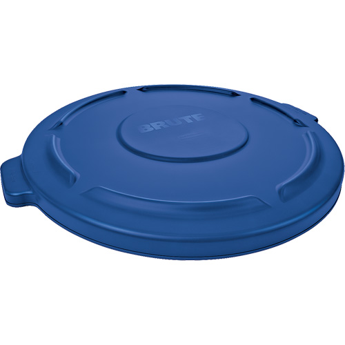 Couvercle rond pour poubelle Brute, Couvercle plat, Plastique, Convient aux contenants 22-1/4" dia. Rock Safety Industrial Ltd