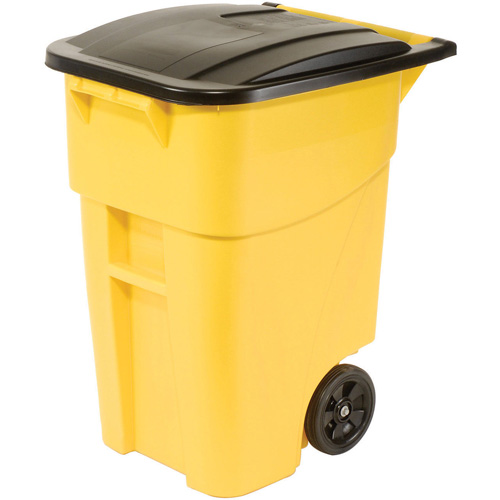 BRUTE&reg; Roll-Out Container, Curbside, Plastic, 50 US gal. Rock Safety Industrial Ltd