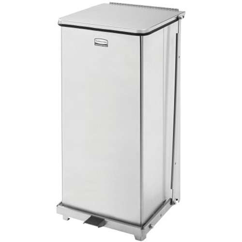Defenders&reg; Square Step Can with Liner, Stainless Steel, 13 US gal. Capacity Rock Safety Industrial Ltd