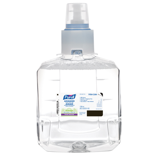 D&eacute;sinfectant pour les mains avanc&eacute; en mousse LXT-12, 1200 ml, Cartouche de recharge, 70 % alcool Rock Safety Industrial Ltd