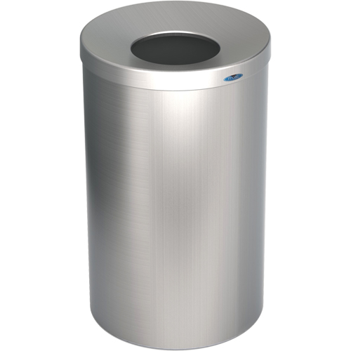 Lobby Waste Receptacle, Stainless Steel, 33 US gal. Rock Safety Industrial Ltd