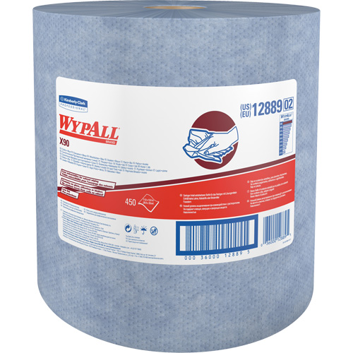 X90 Jumbo Roll Wipers, Heavy-Duty, 12-1/5" L x 12-2/5" W Rock Safety Industrial Ltd