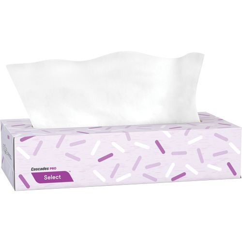 Pro Select Facial Tissue, 2 Ply, 7.3" L x 8.1" W, 100 Sheets/Box Rock Safety Industrial Ltd