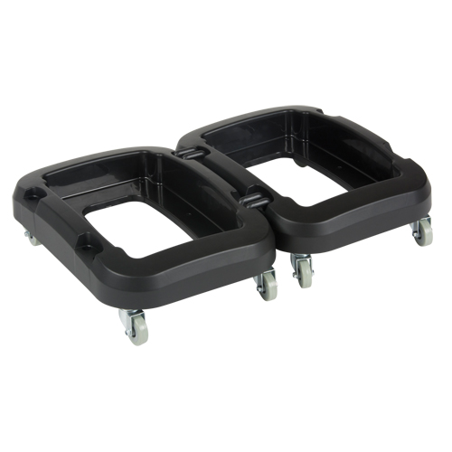 Recycling & Waste Receptacle Dolly, Polypropylene, Black, Fits: 17-1/4" x 12-1/2" Rock Safety Industrial Ltd
