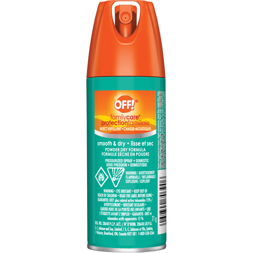 Insectifuge Off! Family Care, DEET &agrave; 15 %, A&eacute;rosol, 2,5 oz. Rock Safety Industrial Ltd