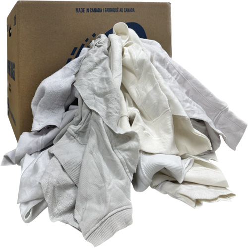 Chiffons de nettoyage, Molleton, Blanc, 20 lb Rock Safety Industrial Ltd