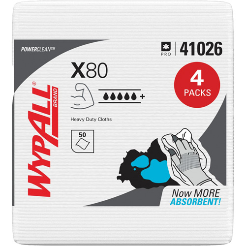 Essuie-tout X80, Robuste, 12-1/2" lo x 12" la Rock Safety Industrial Ltd