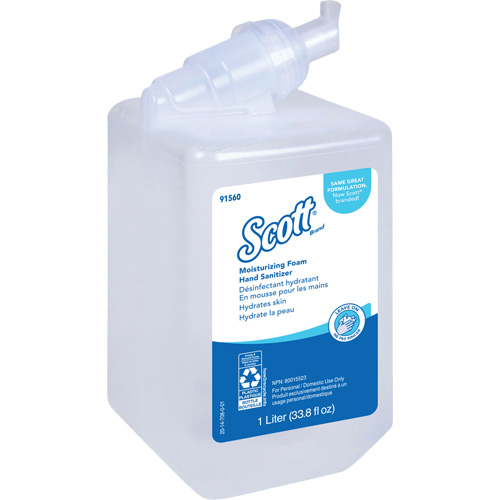 D&eacute;sinfectant moussant et hydratant pour les mains Pro de Scott, 1000 ml, Cartouche de recharge, 62% alcool Rock Safety Industrial Ltd