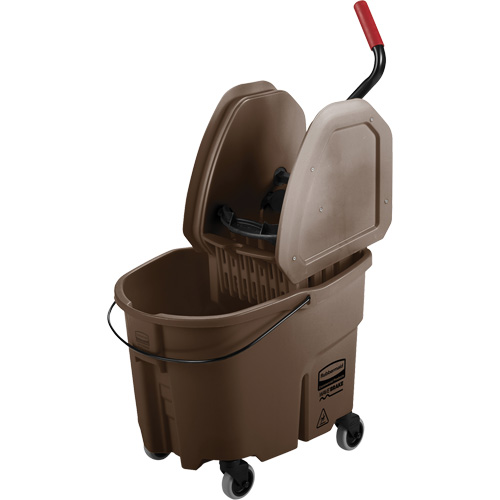 WaveBrake&reg; Mop Bucket & Wringer Combo Pack, Down Press, 8.75 US Gal.(35 Quart), Brown Rock Safety Industrial Ltd
