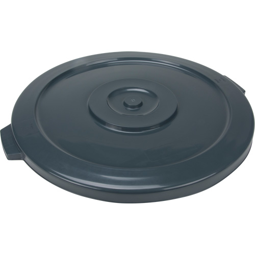 Couvercle pour contenant &agrave; d&eacute;chets, Couvercle plat, Plastique/Poly&eacute;thyl&egrave;ne, Convient aux contenants 24" dia. Rock Safety Industrial Ltd