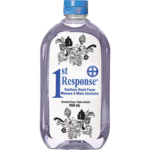 1st Response&reg; Sanitary Hand Foam, Liquid, 950 ml, Bottle, Unscented Rock Safety Industrial Ltd