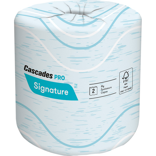 Pro Signature Toilet Paper, 2 Ply, 400 Sheets/Roll, 133' Length, White Rock Safety Industrial Ltd