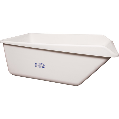 Bac de rangement avec rebord inclin&eacute;, Plastique, Blanc Rock Safety Industrial Ltd