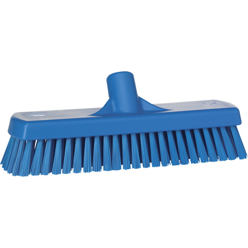Deck & Wall Scrub Brush, Stiff Bristles, 12", Polyester, Blue Rock Safety Industrial Ltd