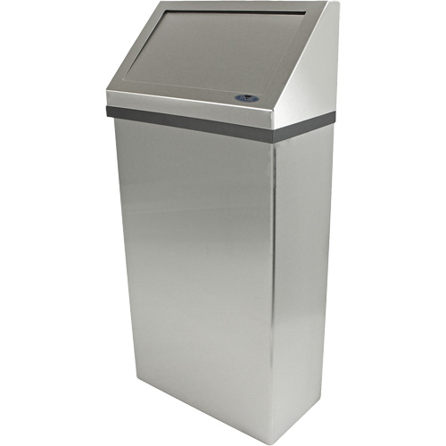 Poubelle murale, Acier inoxydable, 13,2 gal. US Rock Safety Industrial Ltd