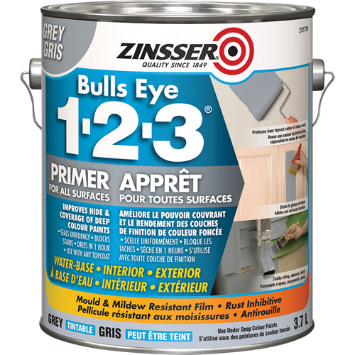 Appr&ecirc;t &agrave; base d'eau Bulls Eye 1-2-3, 3,78 L, Gallon, Gris Rock Safety Industrial Ltd