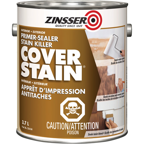 Cover Stain&reg; Oil-Base Primer Sealer, 3.7 L, Gallon, White Rock Safety Industrial Ltd