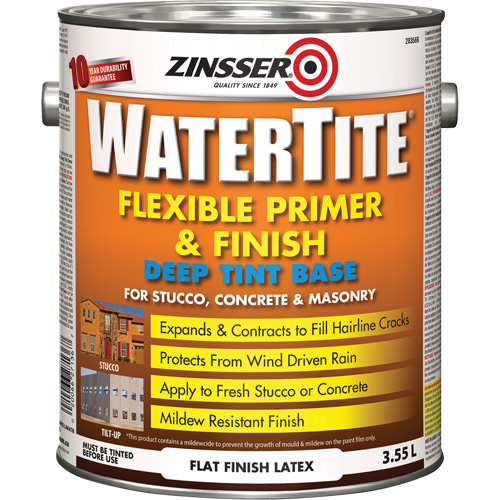 Couche primaire et de finition flexible et r&eacute;sistante aux intemp&eacute;ries Watertite, 3,55 L, Gallon, Base &agrave; ton fonc&eacute; Rock Safety Industrial Ltd