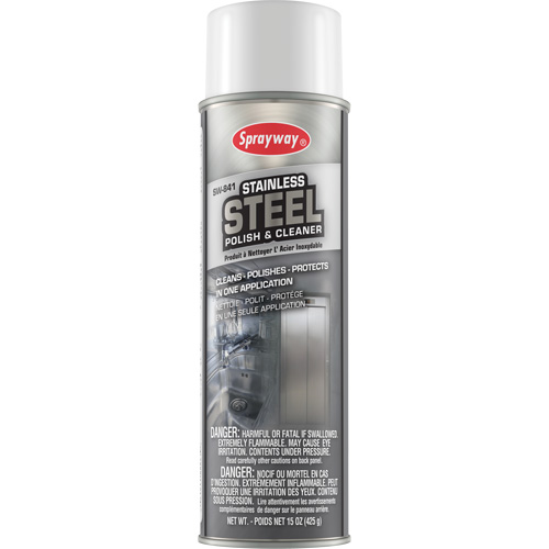 Stainless Steel Polish & Cleaner, 20 oz., Aerosol Can Rock Safety Industrial Ltd