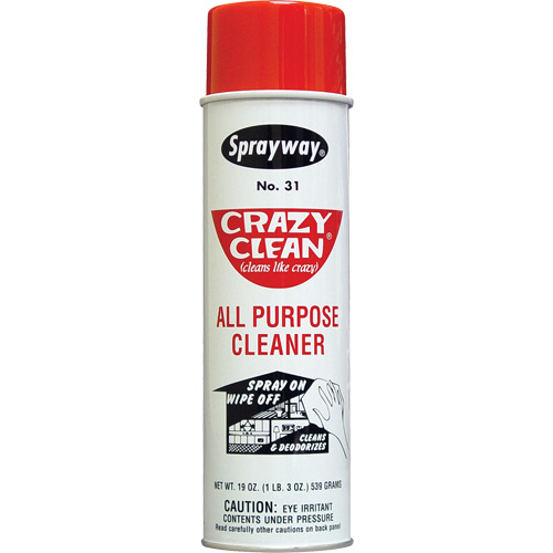 Nettoyant tout usage Crazy Clean, 20 oz, Canette a&eacute;rosol Rock Safety Industrial Ltd