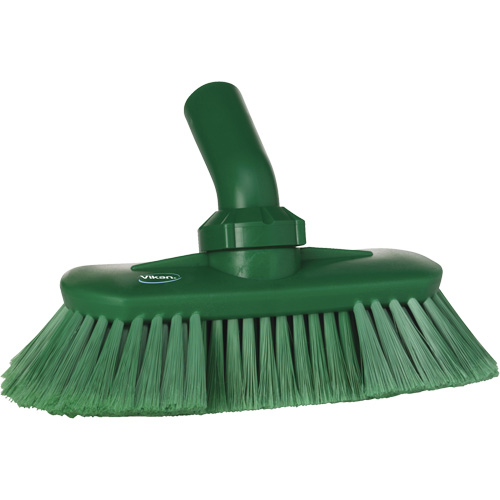 Angle-Adjustable Water-Fed Washing Brush, Soft Bristles, 9-1/4" Long, Green Rock Safety Industrial Ltd