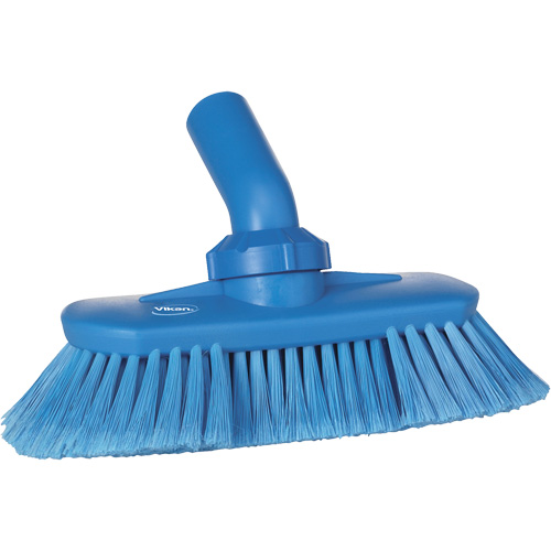 Brosse de lavage aliment&eacute;e en eau et &agrave; angle r&eacute;glable, Soies Doux, Longueur de 9-1/4", Bleu Rock Safety Industrial Ltd