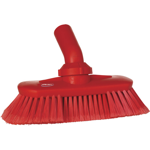 Brosse de lavage aliment&eacute;e en eau et &agrave; angle r&eacute;glable, Soies Doux, Longueur de 9-1/4", Rouge Rock Safety Industrial Ltd