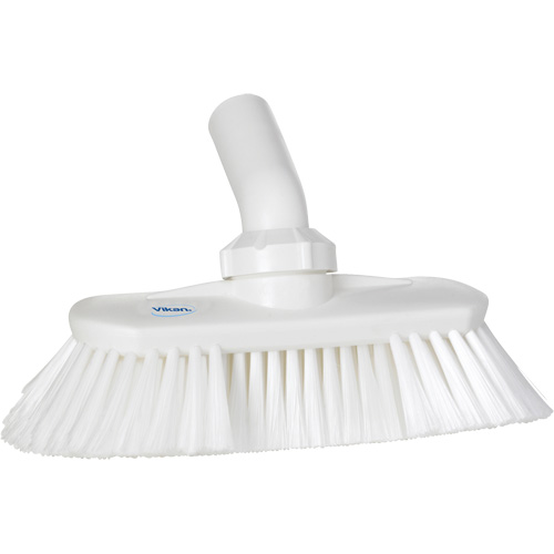 Angle-Adjustable Water-Fed Washing Brush, Soft Bristles, 9-1/4" Long, White Rock Safety Industrial Ltd