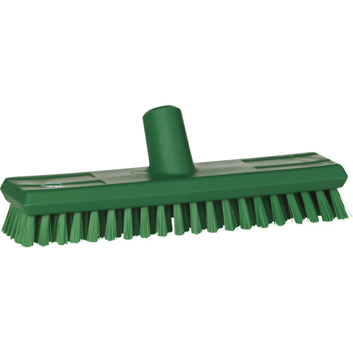 Brosse lave-pont aliment&eacute;e en eau, Crins Extra-ferme, 10-3/4", Polyester, Vert Rock Safety Industrial Ltd