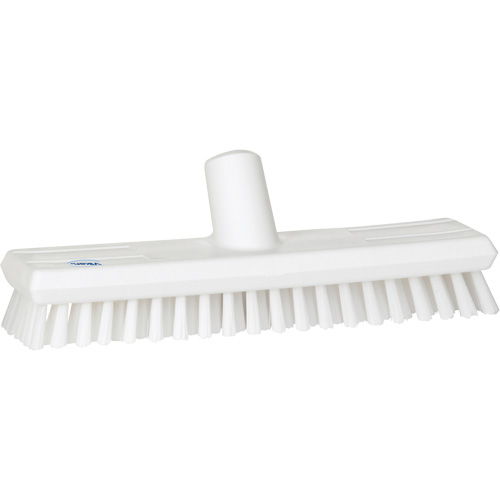 Brosse lave-pont aliment&eacute;e en eau, Crins Extra-ferme, 10-3/4", Polyester, Blanc Rock Safety Industrial Ltd