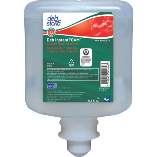 InstantFoam&reg; Hand Sanitizer, 1000 ml, Refill, 70% Alcohol Rock Safety Industrial Ltd