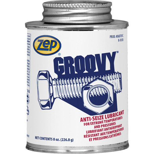 Lubrifiant antigrippage Groovy, 8 oz, Canette &agrave; dessus brosse, 2100°F (1100°C) Temp max. Rock Safety Industrial Ltd