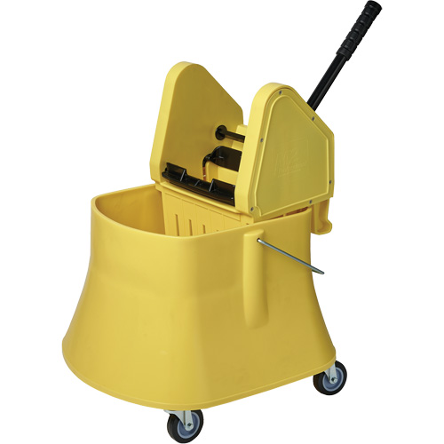 Champ Bucket & Wringer Combo, Down Press, 10 US Gal.(40 Quart), Yellow Rock Safety Industrial Ltd