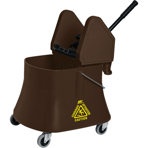 Champ Bucket & Wringer Combo, Down Press, 10 US Gal.(40 Quart), Brown Rock Safety Industrial Ltd